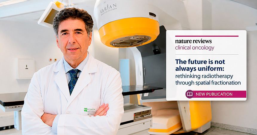 El profesor Pedro C. Lara, socio de CEAMED SA, tras la publicación de un artículo sobre radioterapia de fraccionamiento espacial en Nature Reviews Clinical Oncology.